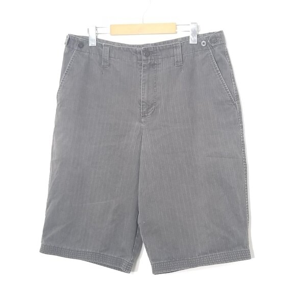 George Black Charcoal Faded 100% Cotton Denim Jean Shorts Pocket Size 34 - Picture 1 of 12